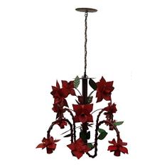 Pendente Decorativo de Metal com Flores para Quarto de Casal Moderno