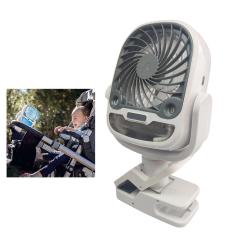 Ventilador de Mesa Umidificador Agua Bateria Recarregavel USB Gancho Garra 3 Velocidades 360 Graus Verao