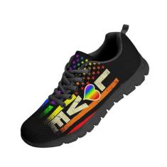 Coloranimal Tênis esportivo esportivo de ginástica confortável Go Easy Walking com cadarço.., Bandeiras de orgulho gay LGBT Rainbow Flag, 40