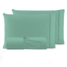 Jogo de Lençol King 3 Peças 180 Fios 100% Algodão Ponto Palito - iBiBo