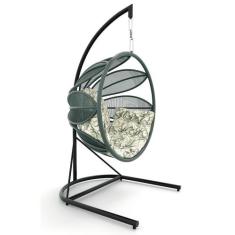 Balanço Flor em Corda Náutica Verde Militar - Tecido Vinales Verde - F