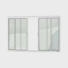 Janela Confort 4 Folhas Vidro Liso 120cm x 200cm Brimak