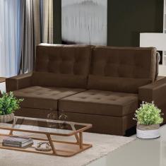 Sofá Curitiba Modular 5 Lugares 2.50 MT Retrátil e Reclinável - Yescas