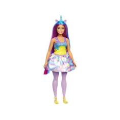Boneca Barbie Dreamtopia Unicórnio Chifre Azul - Mattel, Colorido, Uni