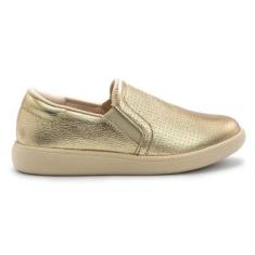 Tênis Usaflex Feminino Slip On Couro Conforto Casual AJ0207-Feminino