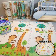 Tapete de Atividades Bebê Infantil GIGANTE 2,0 x 1,80m  Dobrável Térmi