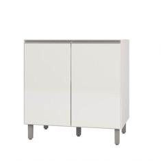 Balcão Para Cooktop Evidence 2 Portas Sem Tampo Poliman Móveis Branco