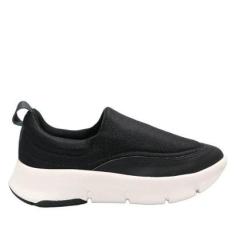 Tenis Usaflex Slip On Preto-Feminino
