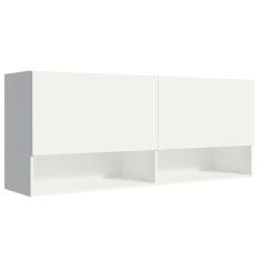 Armário Aéreo 120 Cm 2 Portas 2 Nichos Branco Para Cozinha