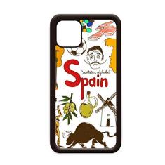 Capa Espanha Landscap Animais Bandeira Nacional para iPhone 12 Pro Max para Apple Mini Mobile Case Shell