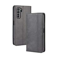 Capa para Huawei Honor Nova 7 SE, capa flip carteira de couro para Huawei Honor Nova 7 SE, capa magnética retrô para celular, capa carteira de telefone com compartimentos para cartões