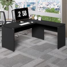 Escrivaninha L Escritório 1,50m x 1,50m Pés Painel F5 Office - F5 Offi