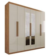 Guarda-roupa Casal 100% Mdf 6 Portas E 4 Gavetas Istambul Com Espelho