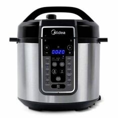 Panela de Pressão Elétrica MasterSteam Midea Preta e Inox - PPG70S, 11
