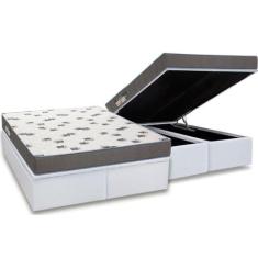 Cama Box Baú King: Colchão Espuma D33 Ortobom Light Saúde + Base CRC C