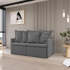 Sofá Retrátil e Reclinável 3 Lugares 180cm Dália Cabecasa Madeiramadeira Cinza