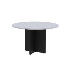 Mesa Reunião Redonda Mrr1100p25pp Cinza/Preto