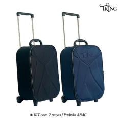 Mala Bordo Pequena KIT Viagem 10kg Padrão ANAC Rodinhas - T.King (2 pe