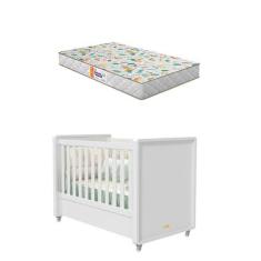 Berço Americano Tutto New Branco com Colchão Gazin  Matic - Matic Move