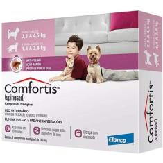 Antipulgas Comfortis 140mg - Cães De 2,3 a 4,5 kg e Gatos 1,4 a 2,8 kg