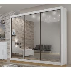 Guarda Roupa com Espelho 3 Portas 6 Gavetas São Paulo Gold