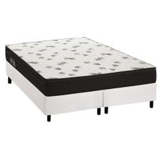Cama Box King Completa Kit Colchão Espuma D45 Light Saúde Ortopilow Courano White Ortobom