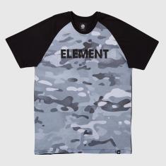 Camiseta Snow Camo Raglan Element-Masculino