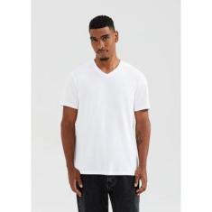 Camiseta Básica Hering Manga Curta Regular Decote V World Masculina-Masculino