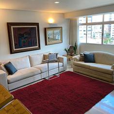 Tapete para Sala e Quarto Felpudo Cronos Casa Dona 140x200 cm Vermelho