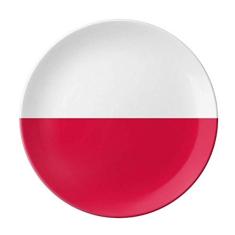 Prato decorativo de porcelana com bandeira nacional da Polônia, Prato de jantar