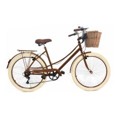 Bicicleta Vintage Retro Food Bike estilo antiga com 6 Marchas-Feminino