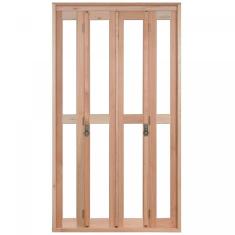 Porta de Madeira Balcão Pantográfica 213x150cm com Batente de 9,4cm EWK 486 Rondosul Marroml