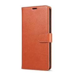 GERRIT Capa carteira flip para Samsung Galaxy S24 Ultra/S24 Plus/S24, couro PU, bloqueio de RFID, fecho magnético com suporte para cartão, marrom, S24 Plus