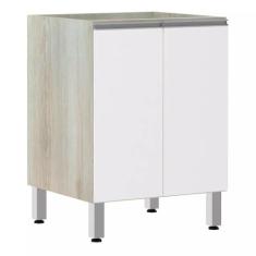 Balcão de Cozinha sem Tampo 60cm 2 Portas Lis Luciane Móveis, Legno Cr