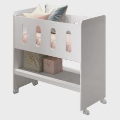 Mini Berço Moisés 3 em 1 Zain Branco Fosco - Reller