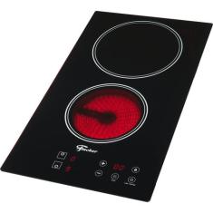 Fogão Cooktop Fischer 2Q Elétrico Mesa Vitrocerâmica Touch 220V, 220V
