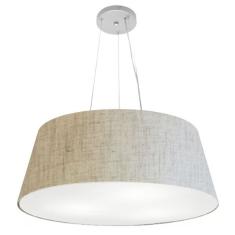Lustre Pendente Cone Md-4072 Cúpula Em Tecido 30/80x65cm Rust