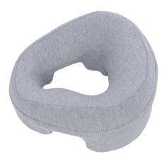 Travesseiro de Rosto Fácil para Baixo, Travesseiro de Cochilo de Mesa, Travesseiro de Massagem Virado para Baixo, Capa Respirável Confortável, Travesseiros Armazenáveis (Cinza