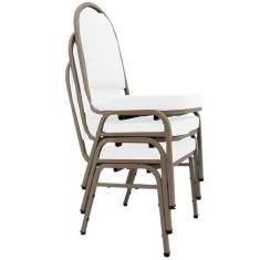 03 Cadeiras para Hotel e Auditório Linha Hotel Branco