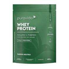 Whey Protein Isolado Neutro Puravida 450g