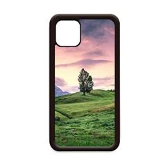 Capa Pink Tree Grass Sky para iPhone 12 Pro Max para Apple Mini Mobile Case Shell