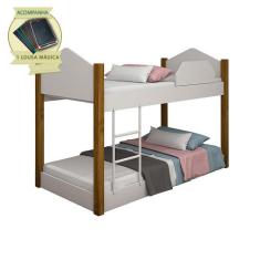 Beliche Infantil Juvenil Luiza Branco e Amêndoa Incluso Lousa Mágica -