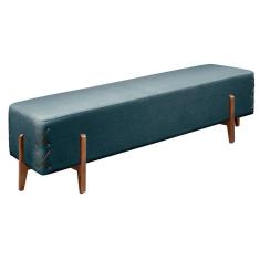 Recamier Eros Luxo Madeira Maciça Castellar Móbile Linho Azul Linho Azul