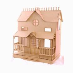 Kit Casa Boneca Decorativa Moveis Lian Natural 18 Pç Darama