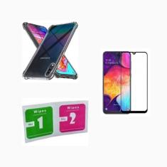 Kit Capa Anti Impacto Para Galaxy A70 + 2 Pel. De Vidro 3D