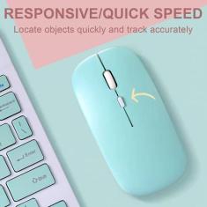 Teclado e Mouse Sem Fio Compactos - 10 Polegadas - Design Colorido
