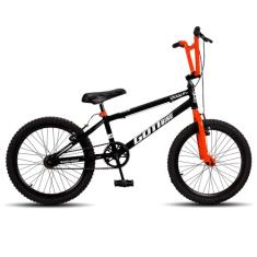 Bicicleta Infantil Aro 20 Bmx Freio V-Brake Gottbike (Preto e Laranja)