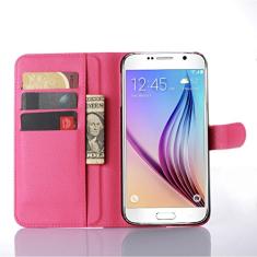 Capa carteira para Samsung Galaxy S7 Plus, carteira flip de couro PU premium com compartimento para cartão, suporte e fecho magnético [capa interior à prova de choque de TPU] Compatível com Samsung