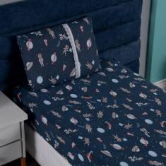 Jogo De Lençol Infantil Com Elástico Em Malha Resistente - Meta Mark, 