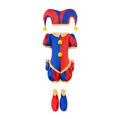 Fantasia de circo digital infantil adulto desenho animado pomni palhaço cosplay roupas de circo digital festa festa vestido
